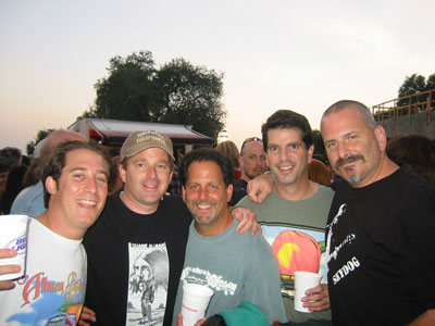 from l to r:  Scotty, Brent, Mitch, Seth and Dino.  This was taken at the Santa Barbara County bowl on 9-9-03 about 5 minutes before the Brothers hit the stage.   What a friggin' show!